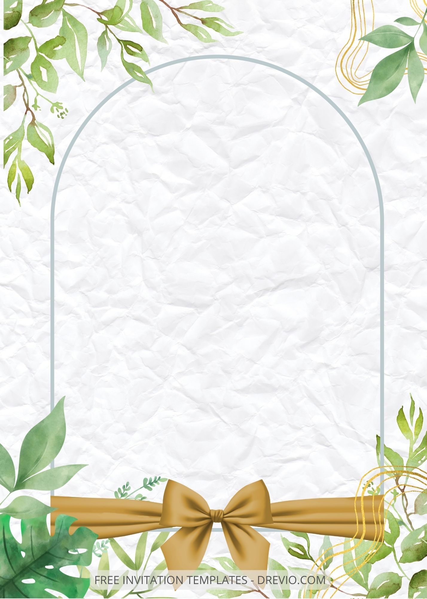 Printable Free Greenery Template