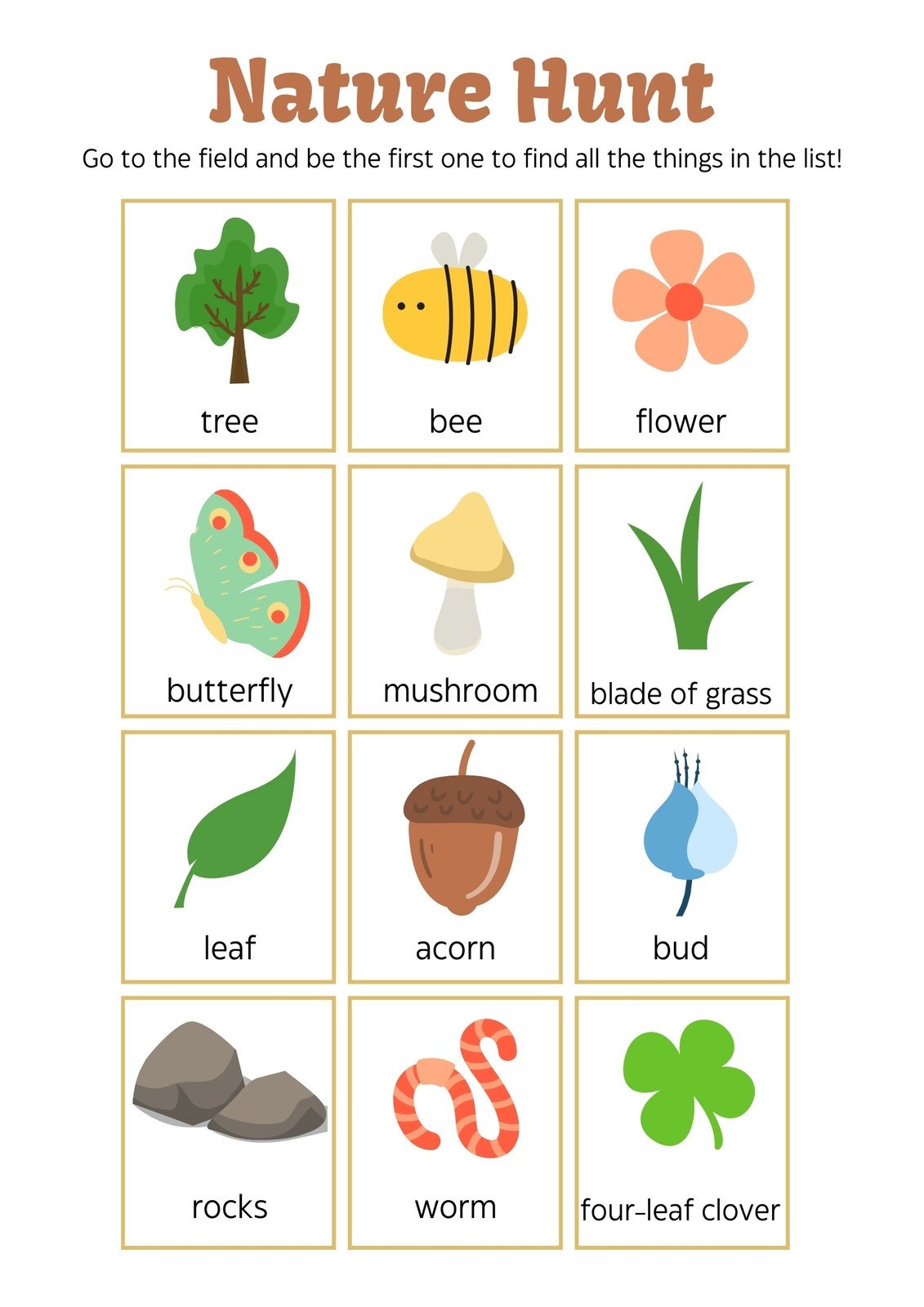 Free Printable Scavenger Hunt Template
