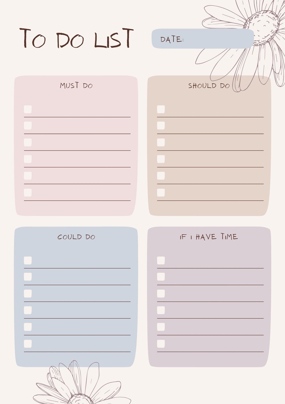 Free And Customizable To Do List Templates
