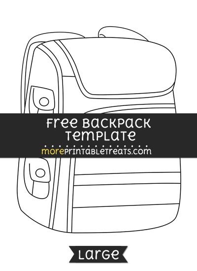 Free Backpack Template Large Templates Printable Free Backpack Craft Templates