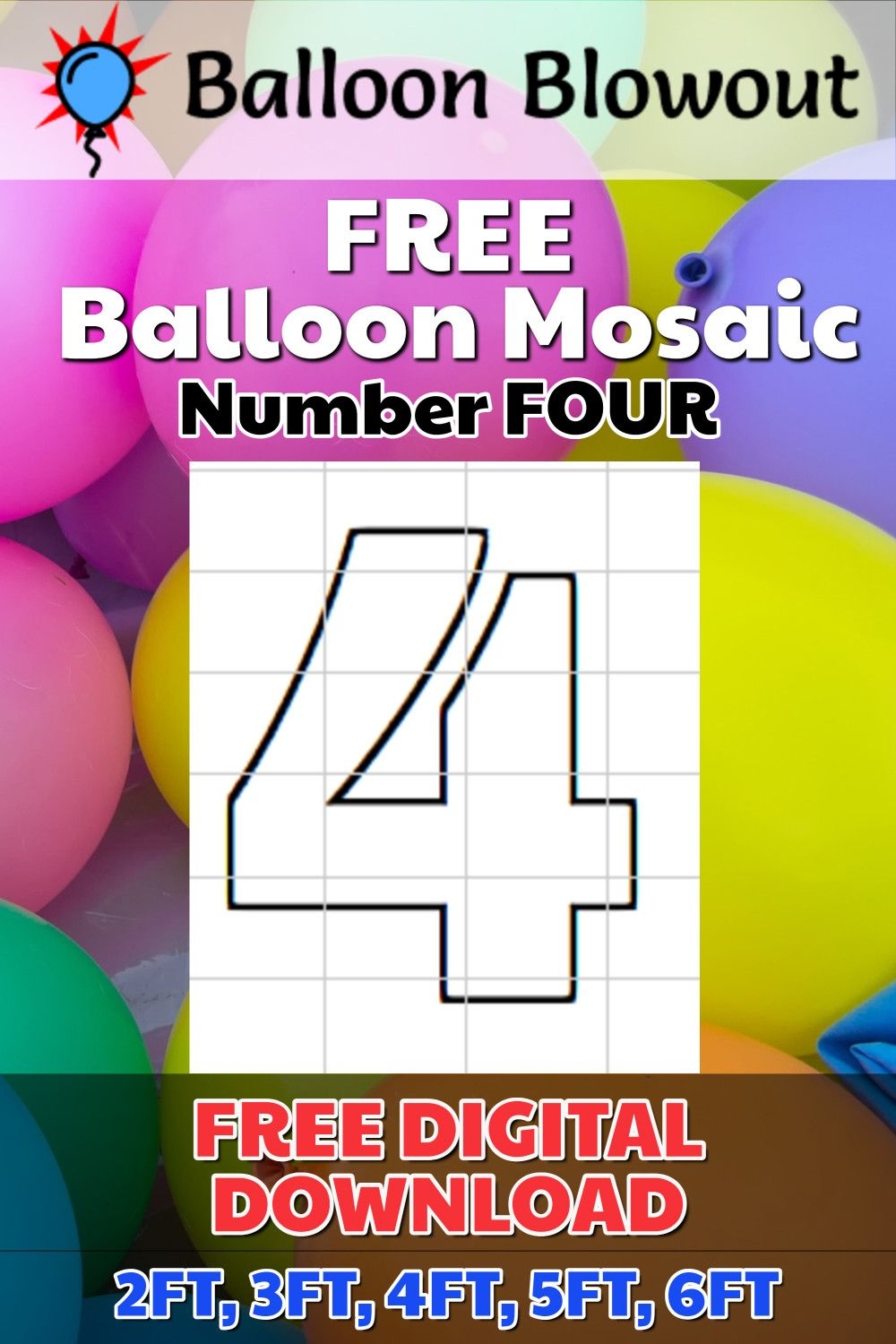 Number 4 Printable Template