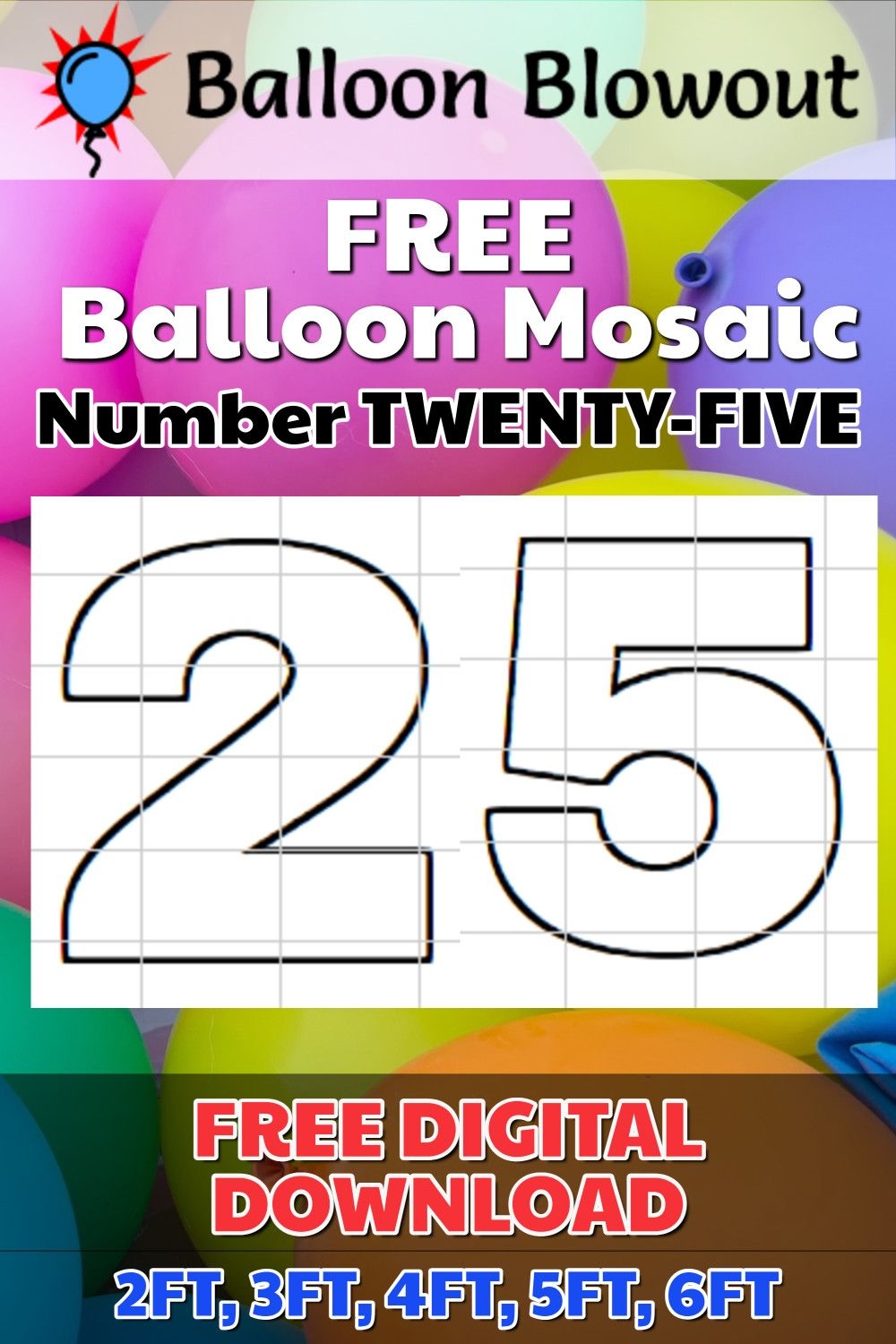 Printable Free Balloon Mosaic Template