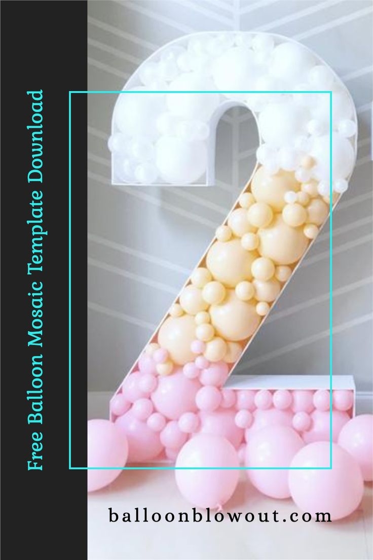 Free Balloon Mosaic Template Download Balloon Letters Diy Balloons Balloon Template