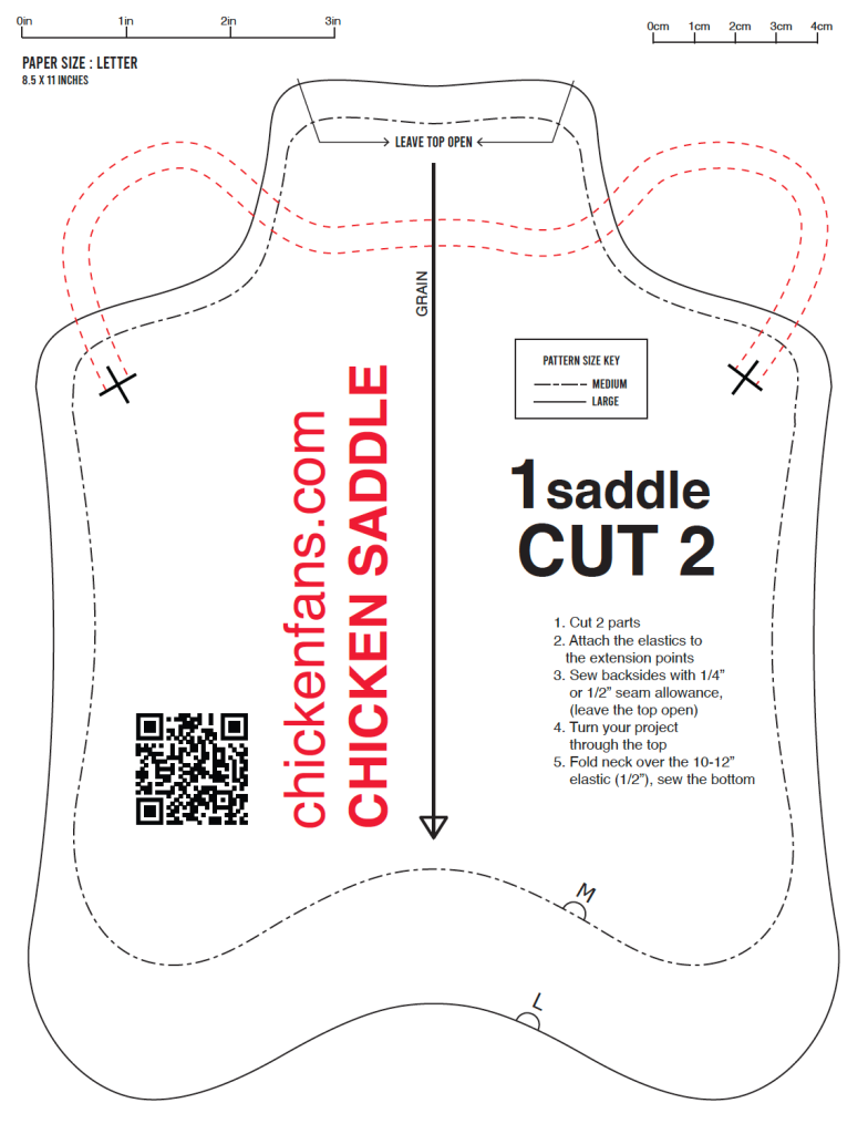 Free Chicken Saddle Pattern For Regular Sized Hens Printable PDF Chicken Fans