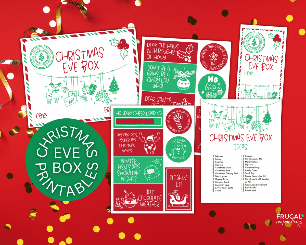 Free Printable Christmas Eve Box Label Template