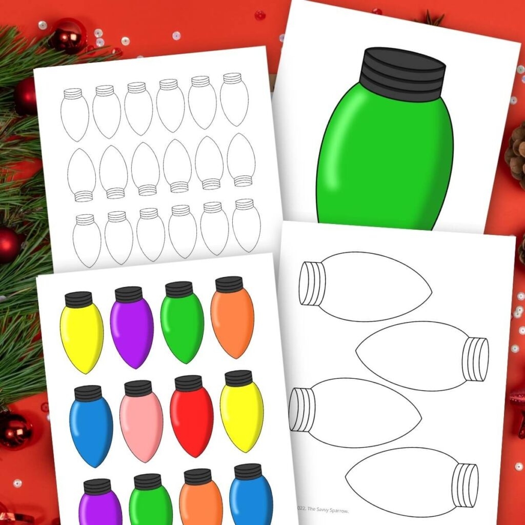 Christmas Light Template Printable Free