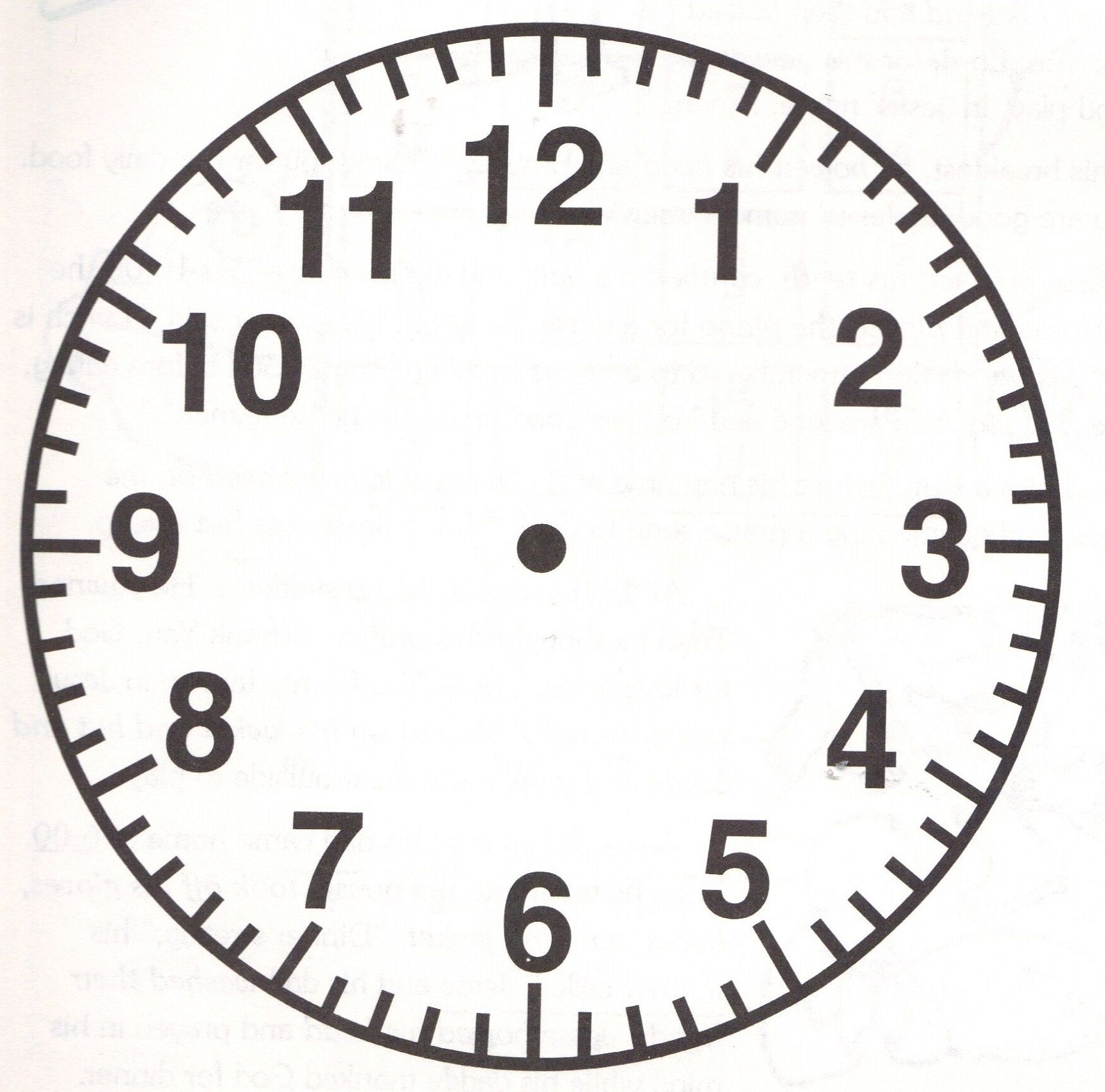 Free Printable Clock Face Template