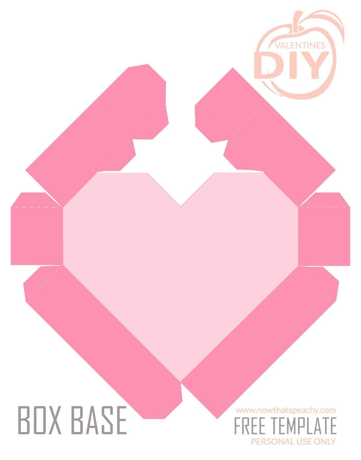 Heart Box Template Printable