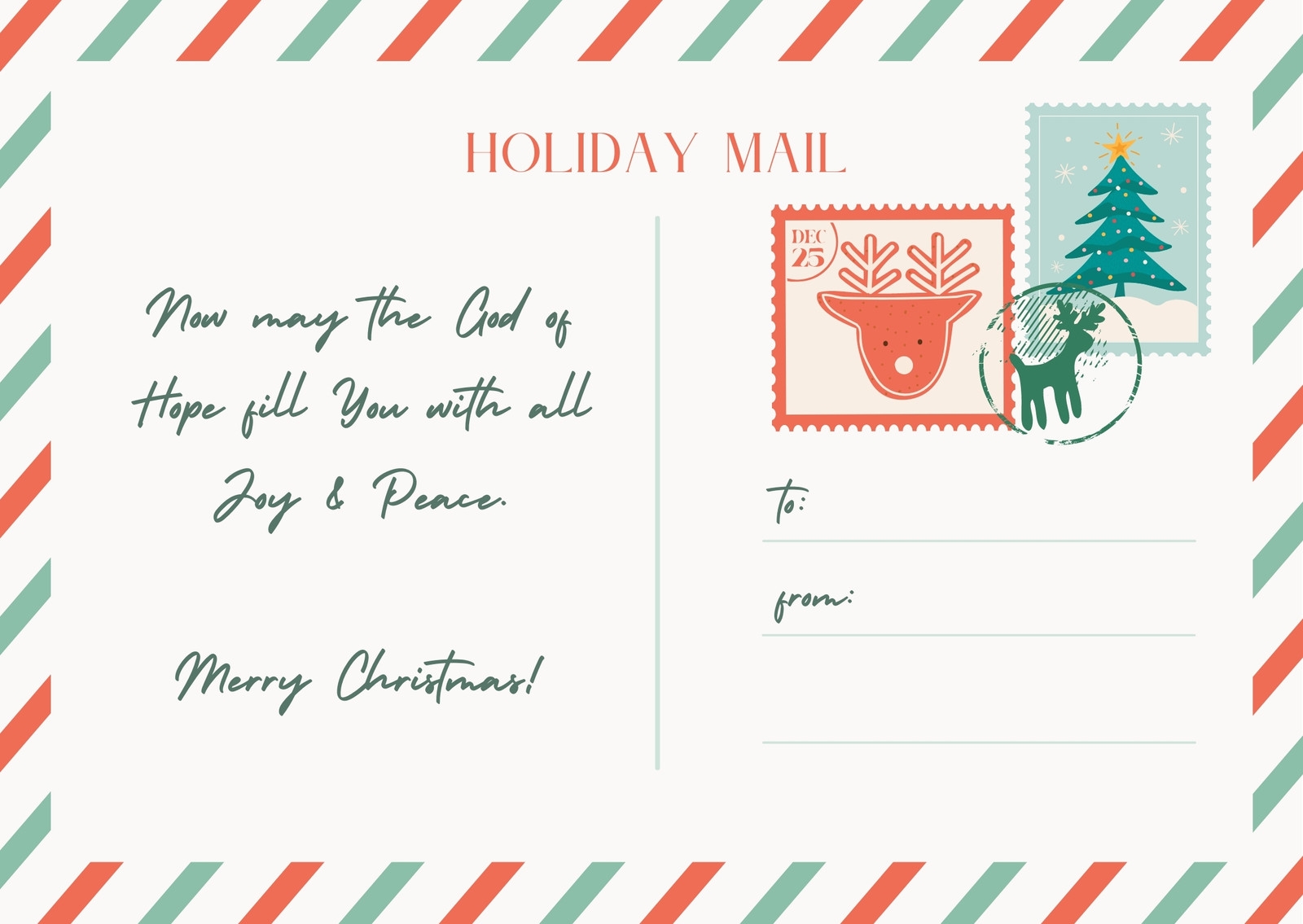 Christmas Cards Templates Printable
