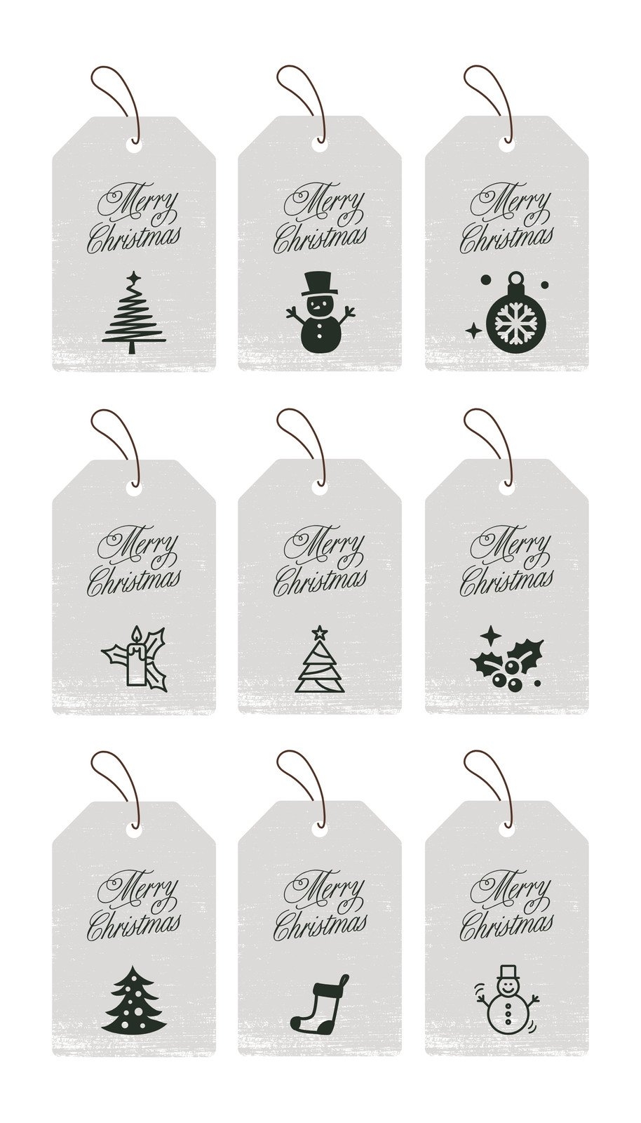 Free Custom Printable Christmas Tag Templates Canva