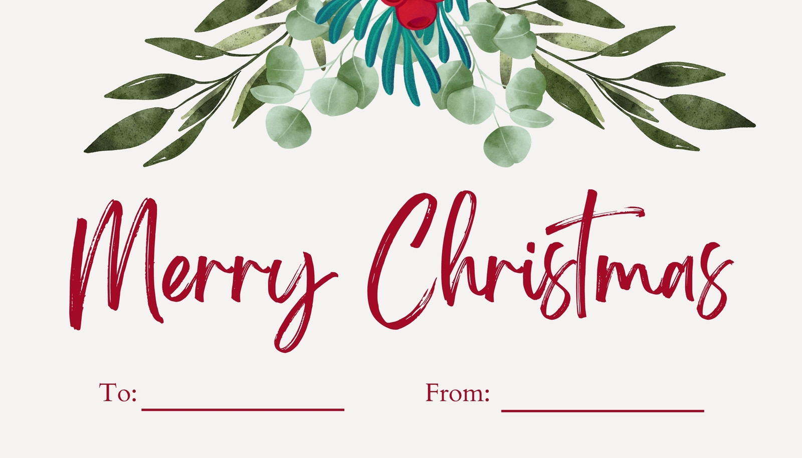 Merry Christmas Template Printable