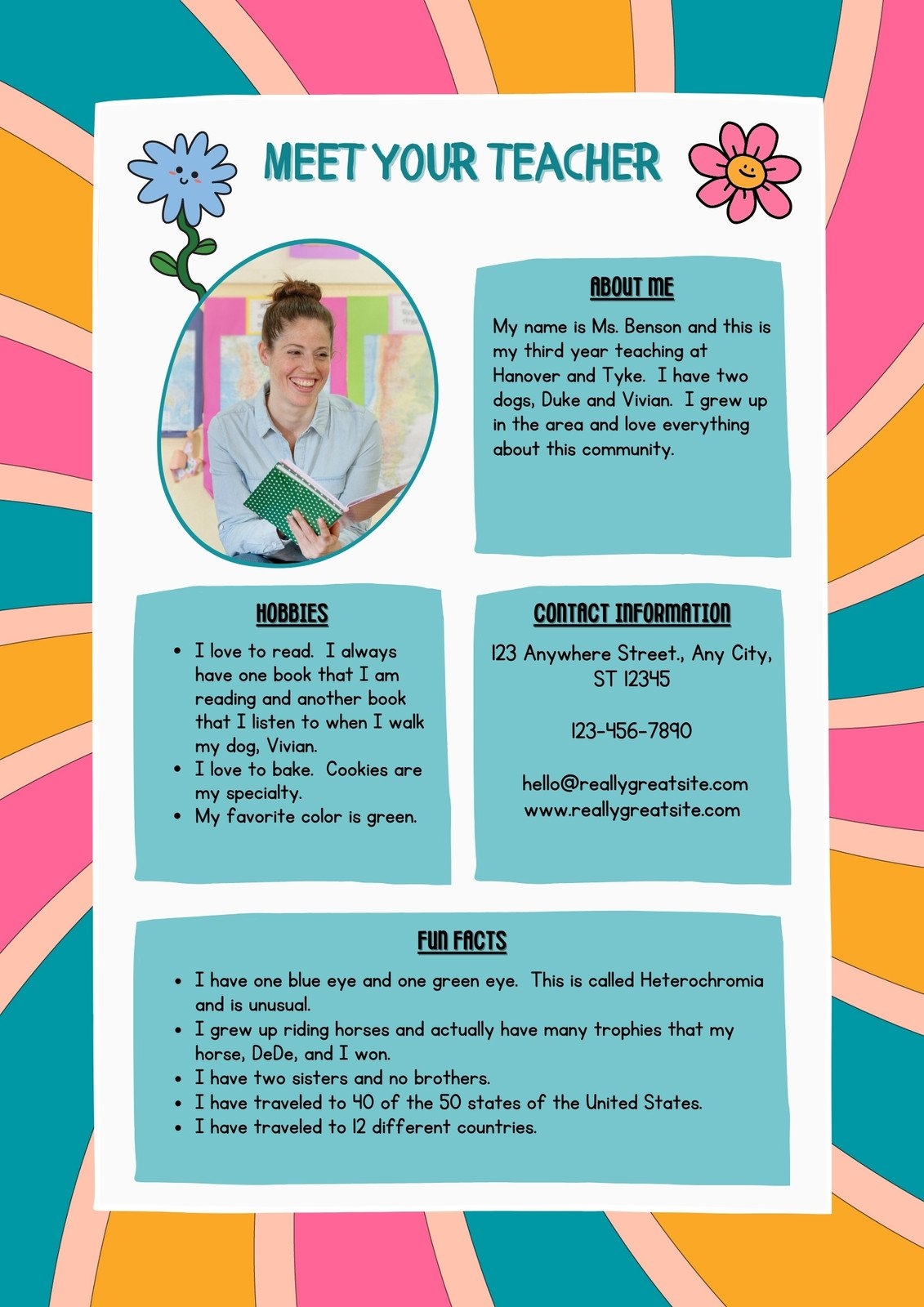 Free Custom Printable Meet The Student teacher Templates Canva