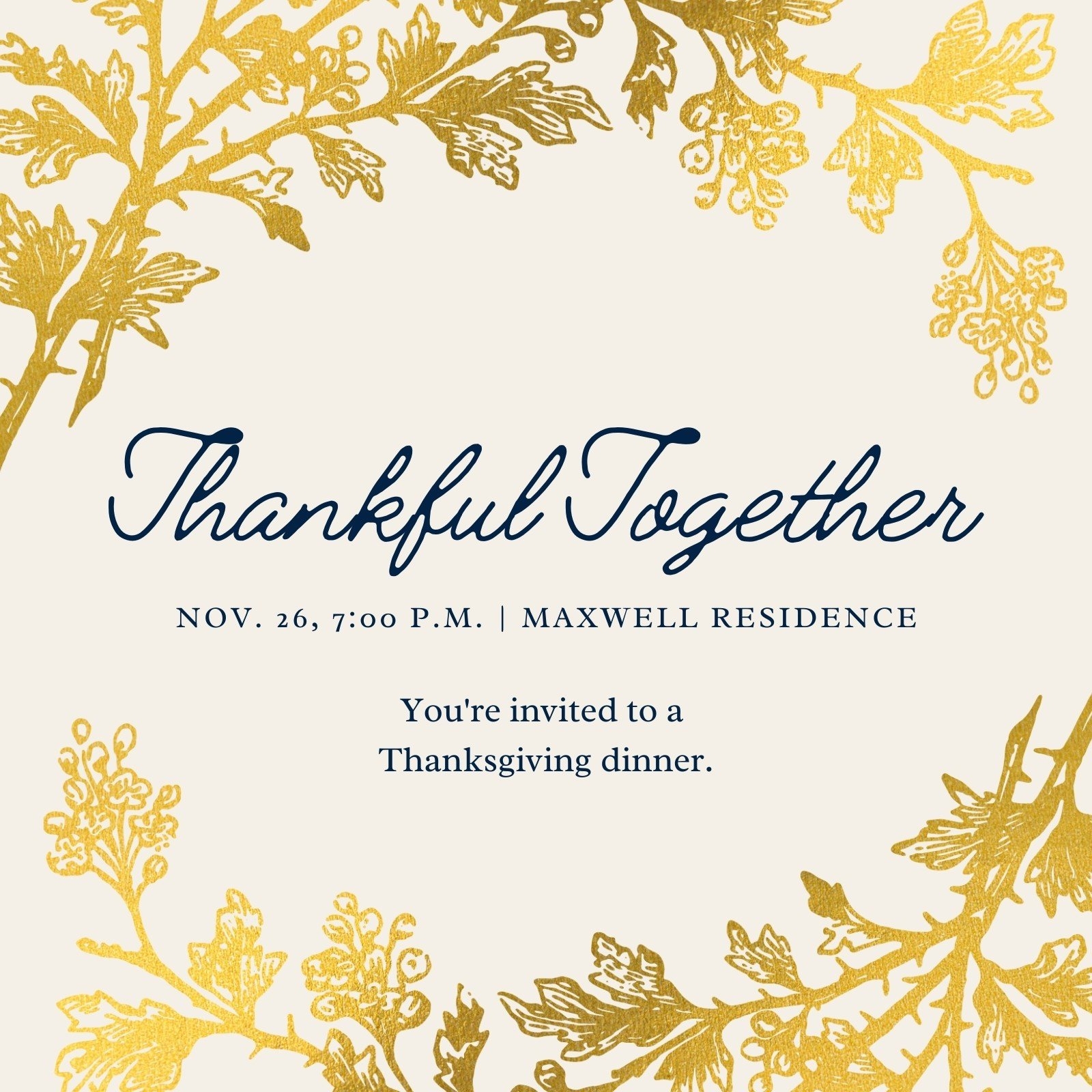 Printable Thanksgiving Invitations Templates