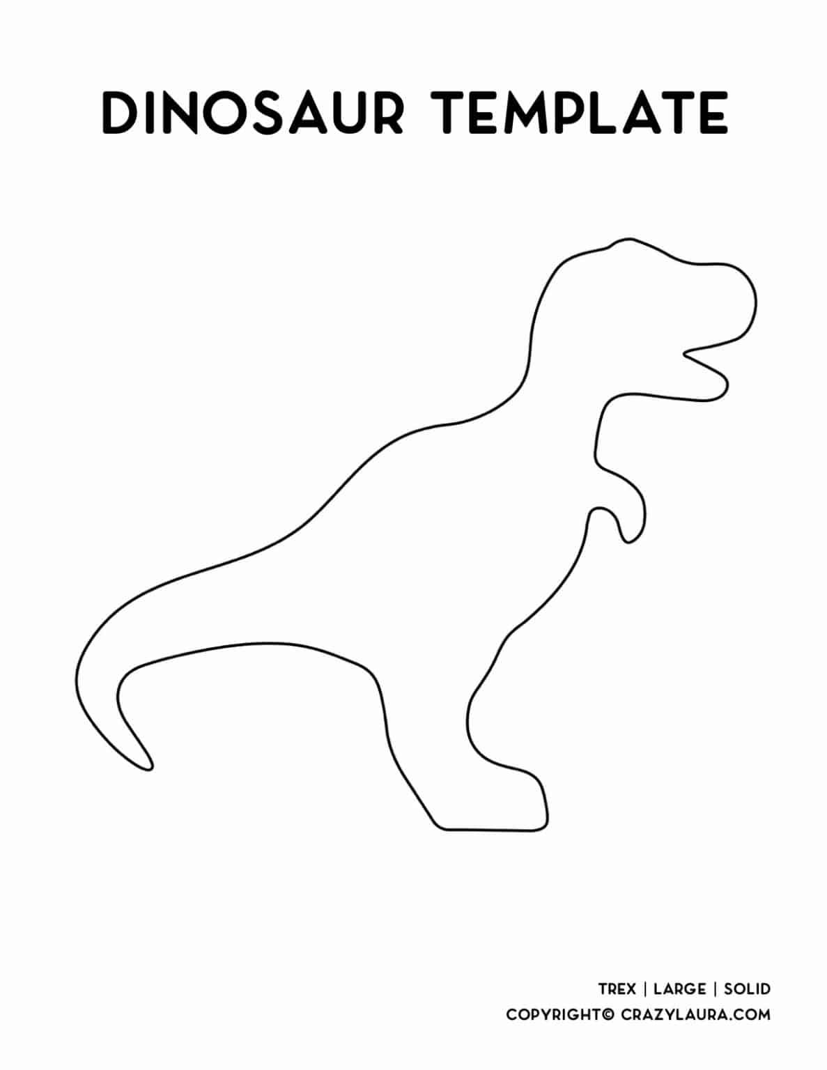 Free Dinosaur Template Printable Stencil Dinosaur Template Dinosaur Crafts Dinosaur Printables
