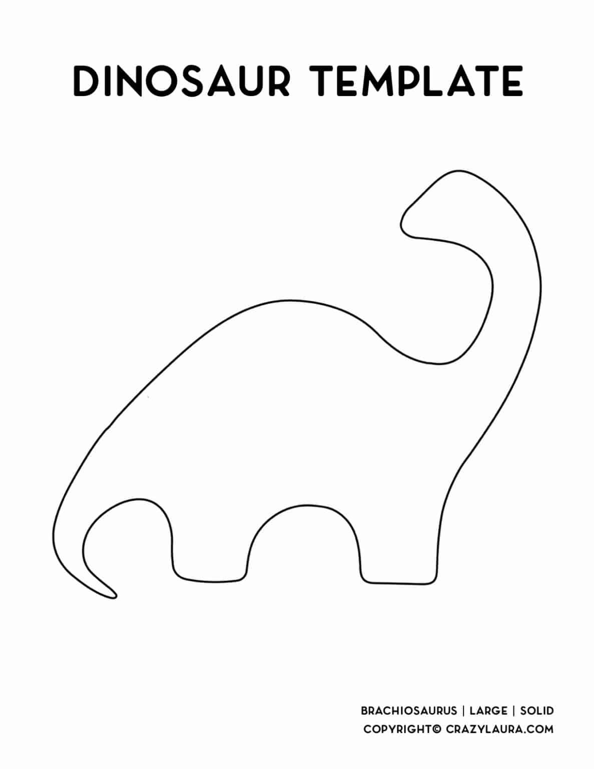 Free Dinosaur Template Printable Stencil Dinosaur Template Dinosaur Printables Dinosaur Crafts