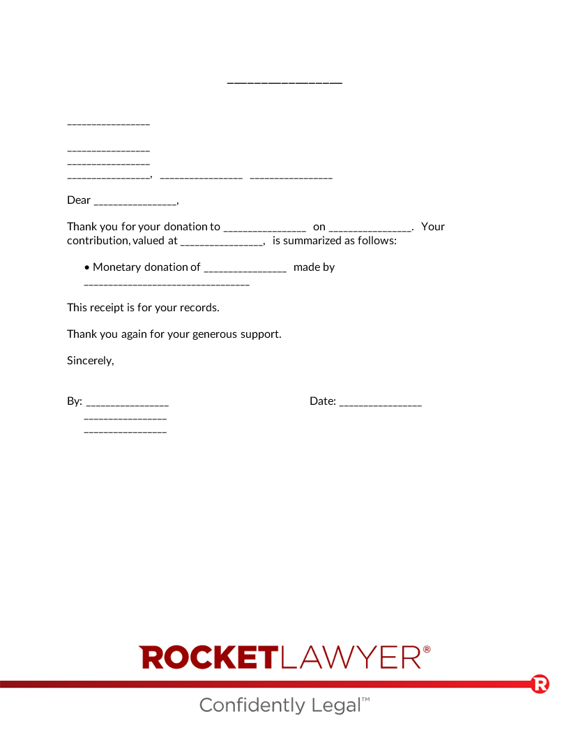 Free Printable Donation Receipt Template