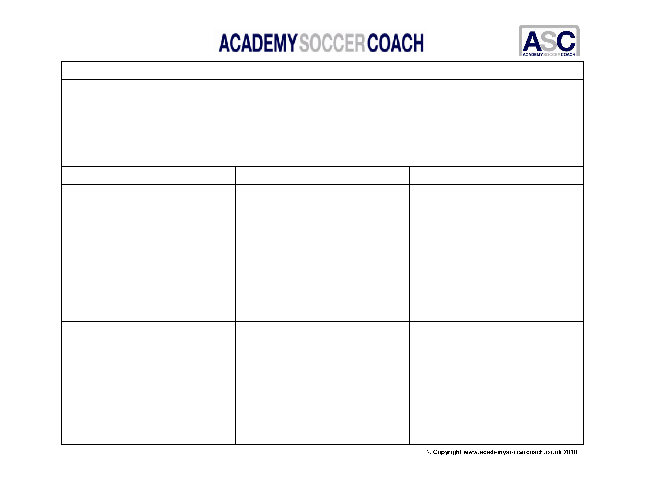 Printable Soccer Practice Plan Template