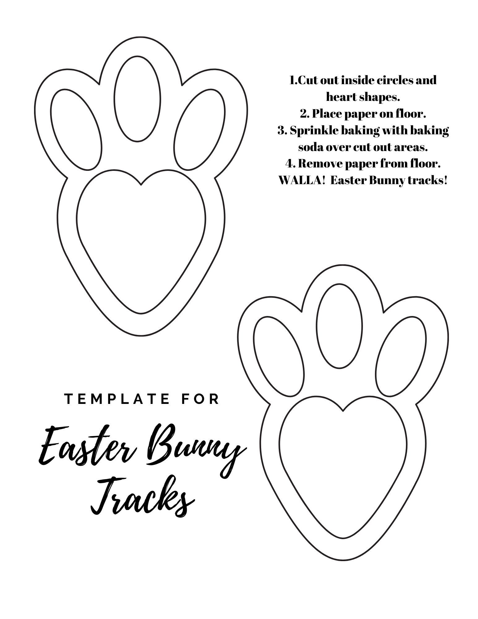 Free Printable Bunny Feet Template
