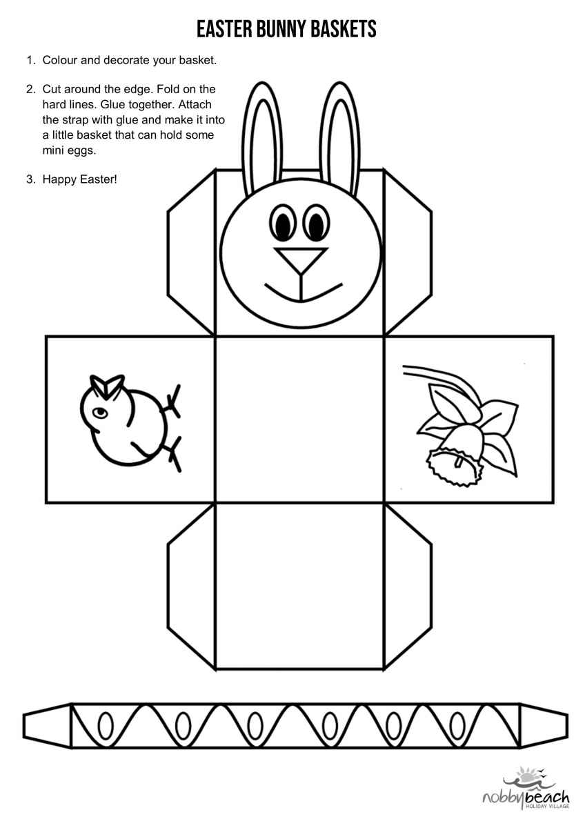 Printable Easter Basket Craft Template