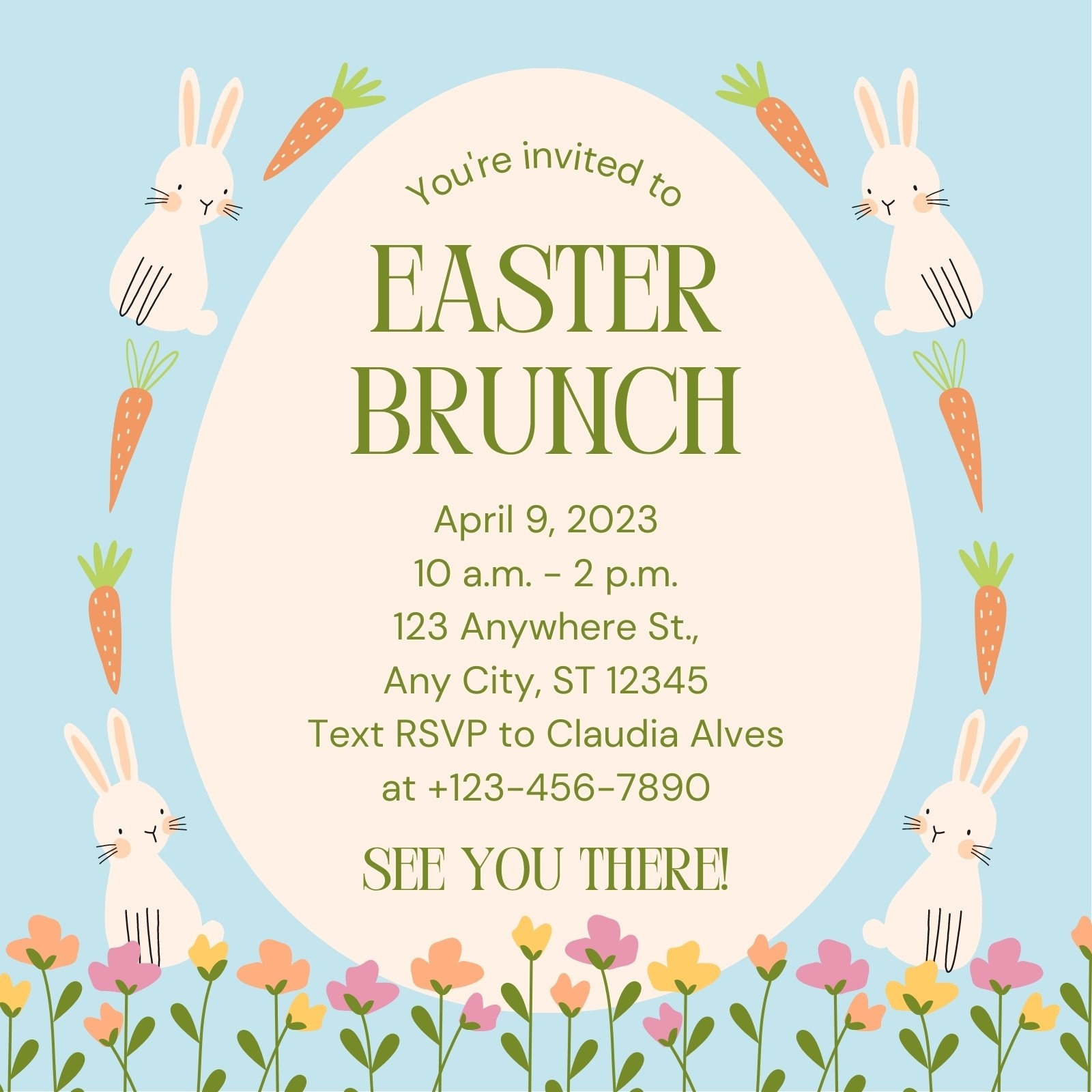 Printable Easter Invitation Template