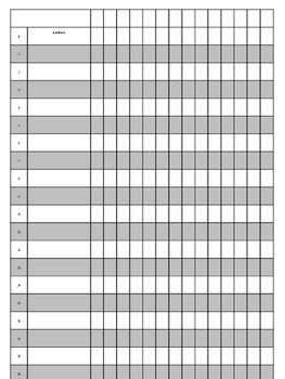 Gradebook Template Free Printable