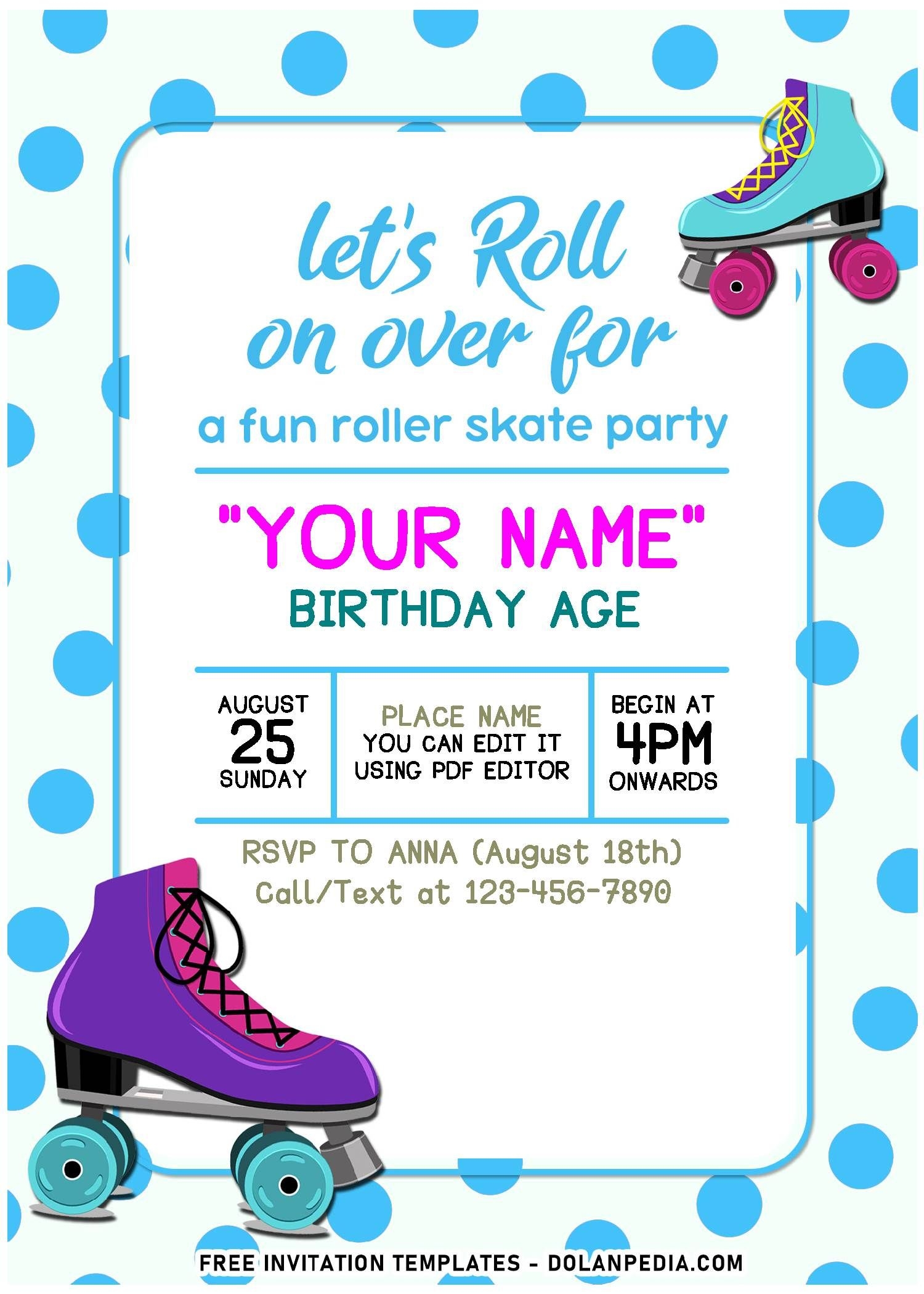 Free Printable Roller Skate Template