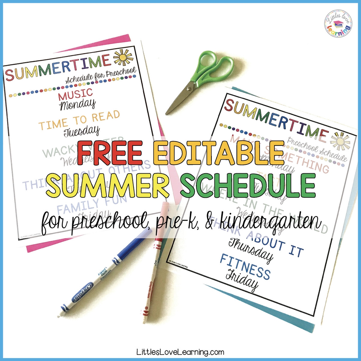 Printable Summer Daily Schedule Template