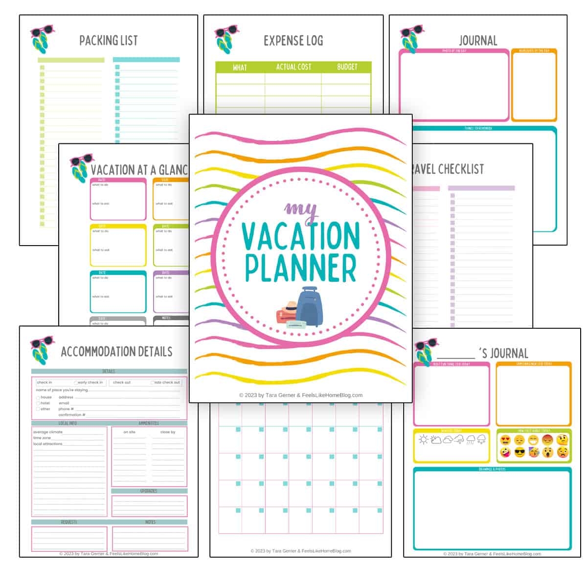 Downloadable Free Printable Vacation Planner Template
