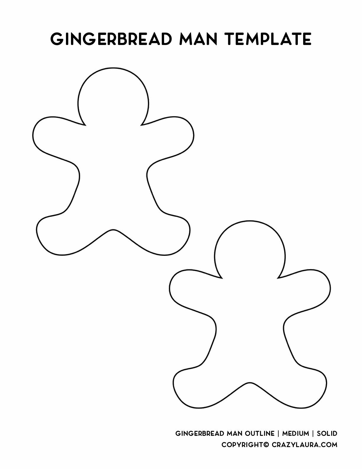 Gingerbread Man Template Printable