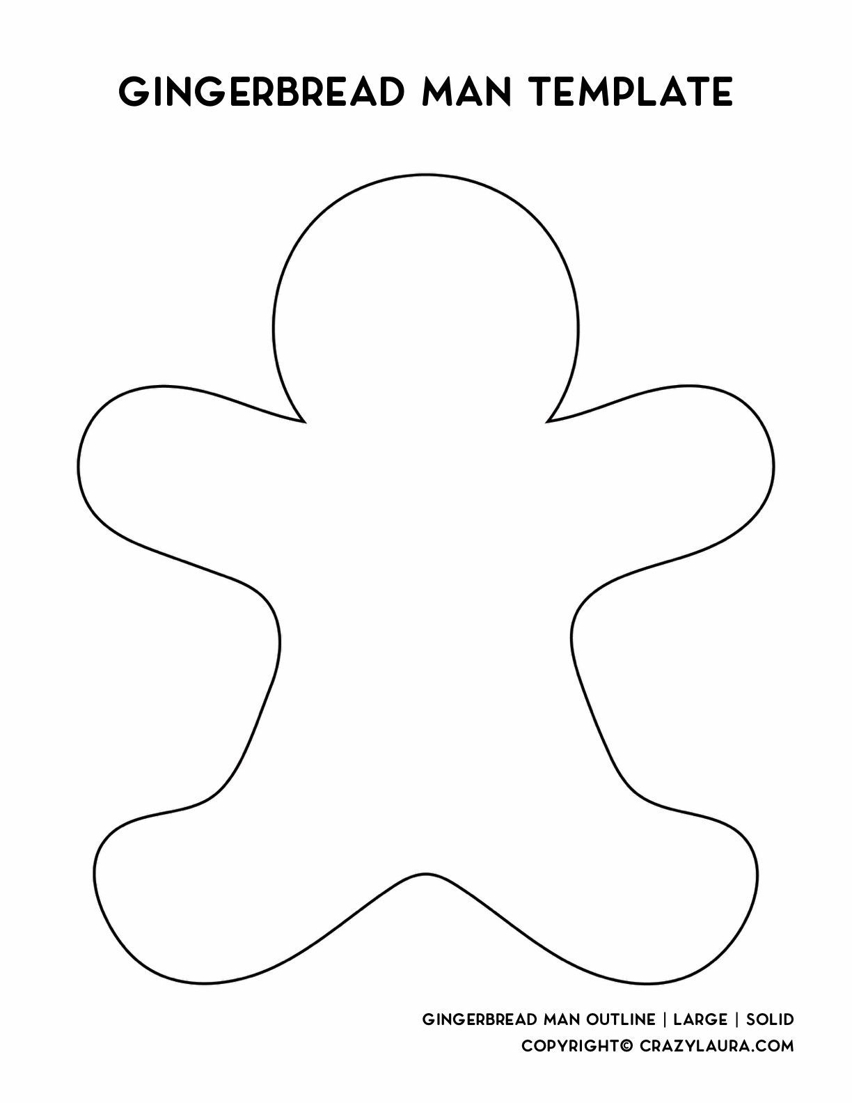 Gingerbread Man Printable Template