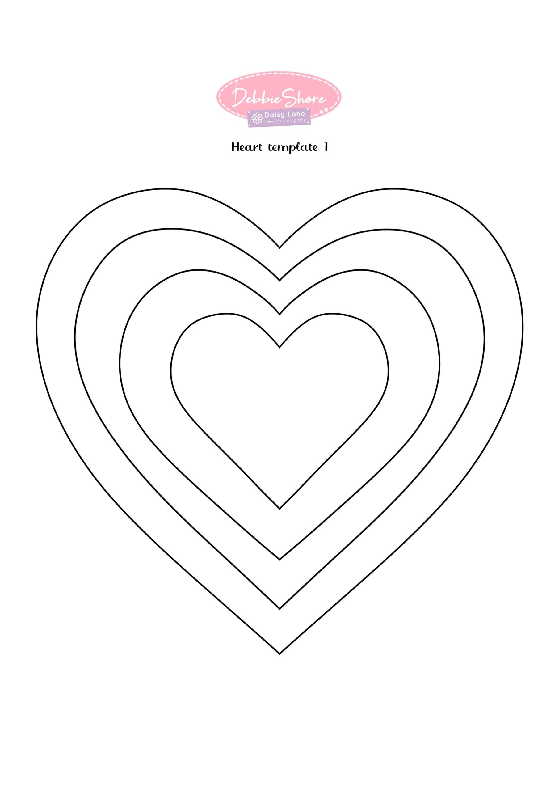 Heart Shaped Template Printable