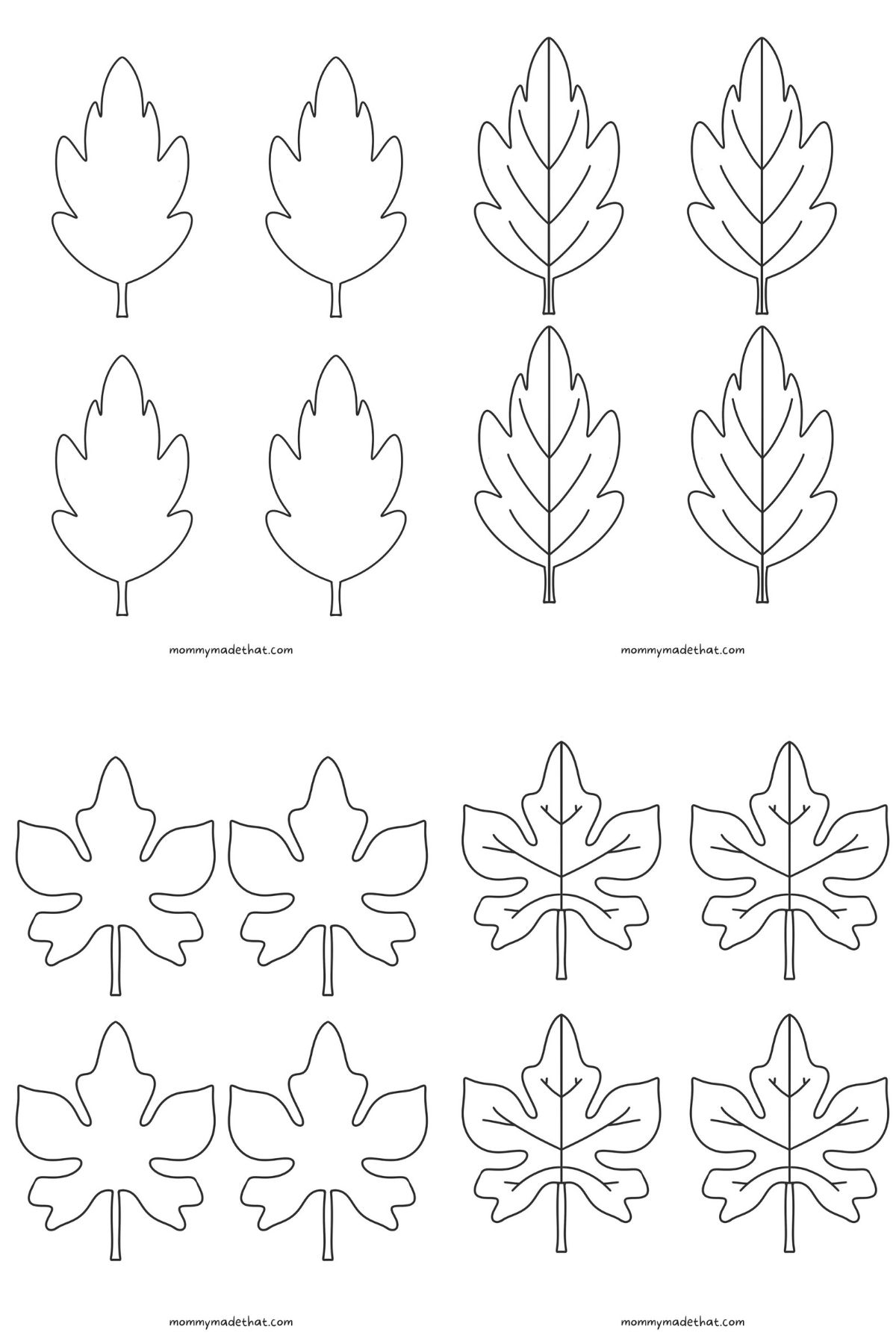 Small Leaf Template Printable
