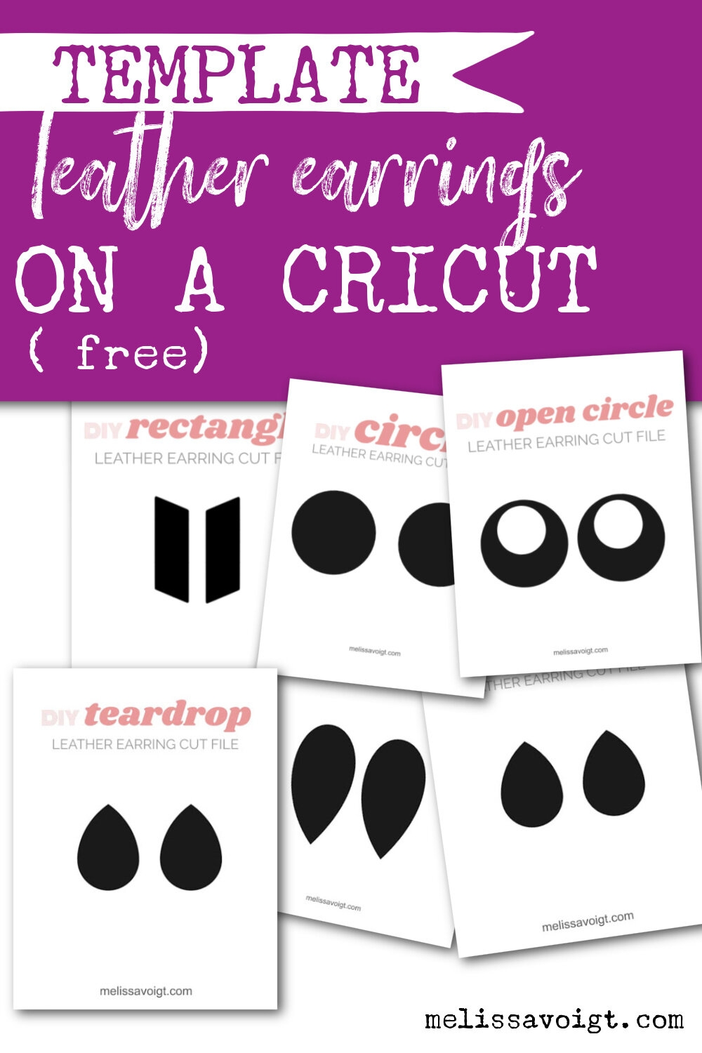 FREE LEATHER EARRING TEMPLATE FOR CRICUT Melissa Voigt