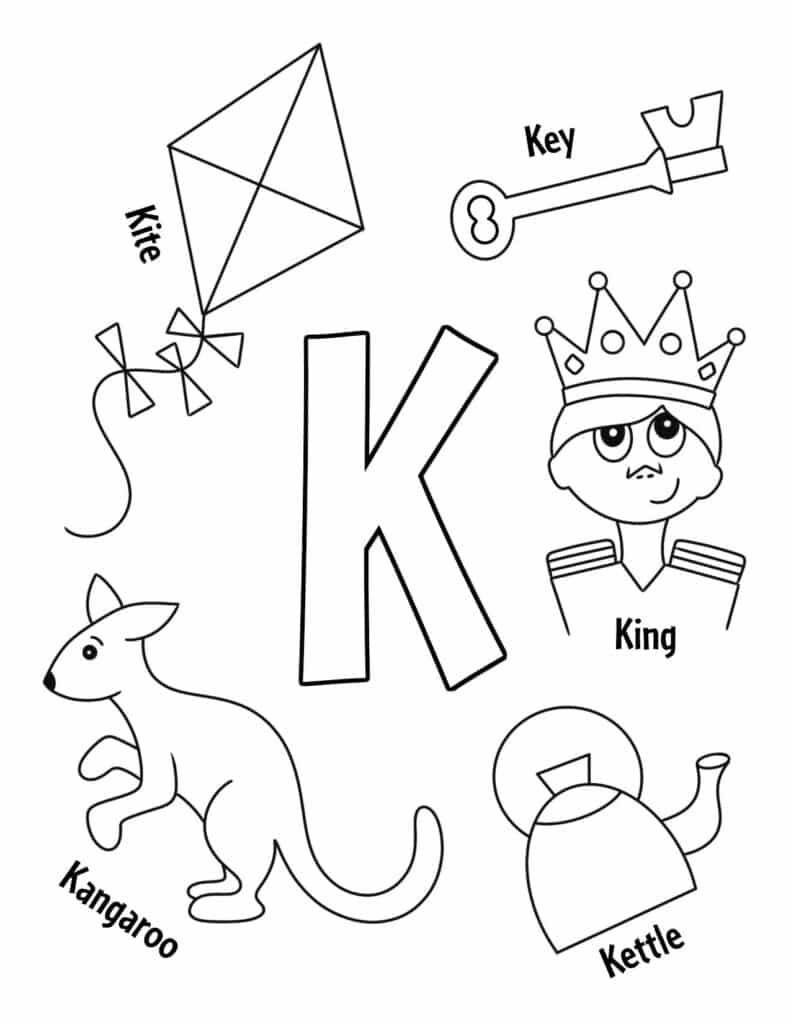 Letter K Template Free Printable
