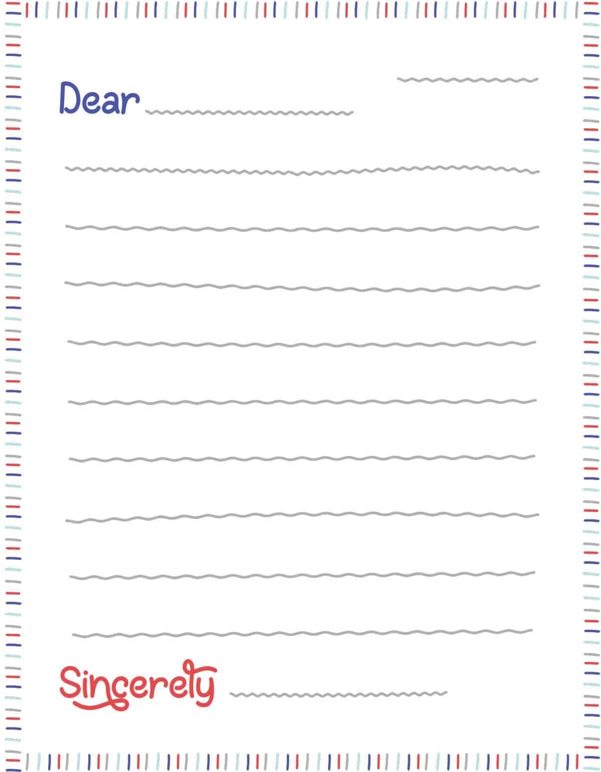 Blank Letter Template Printable