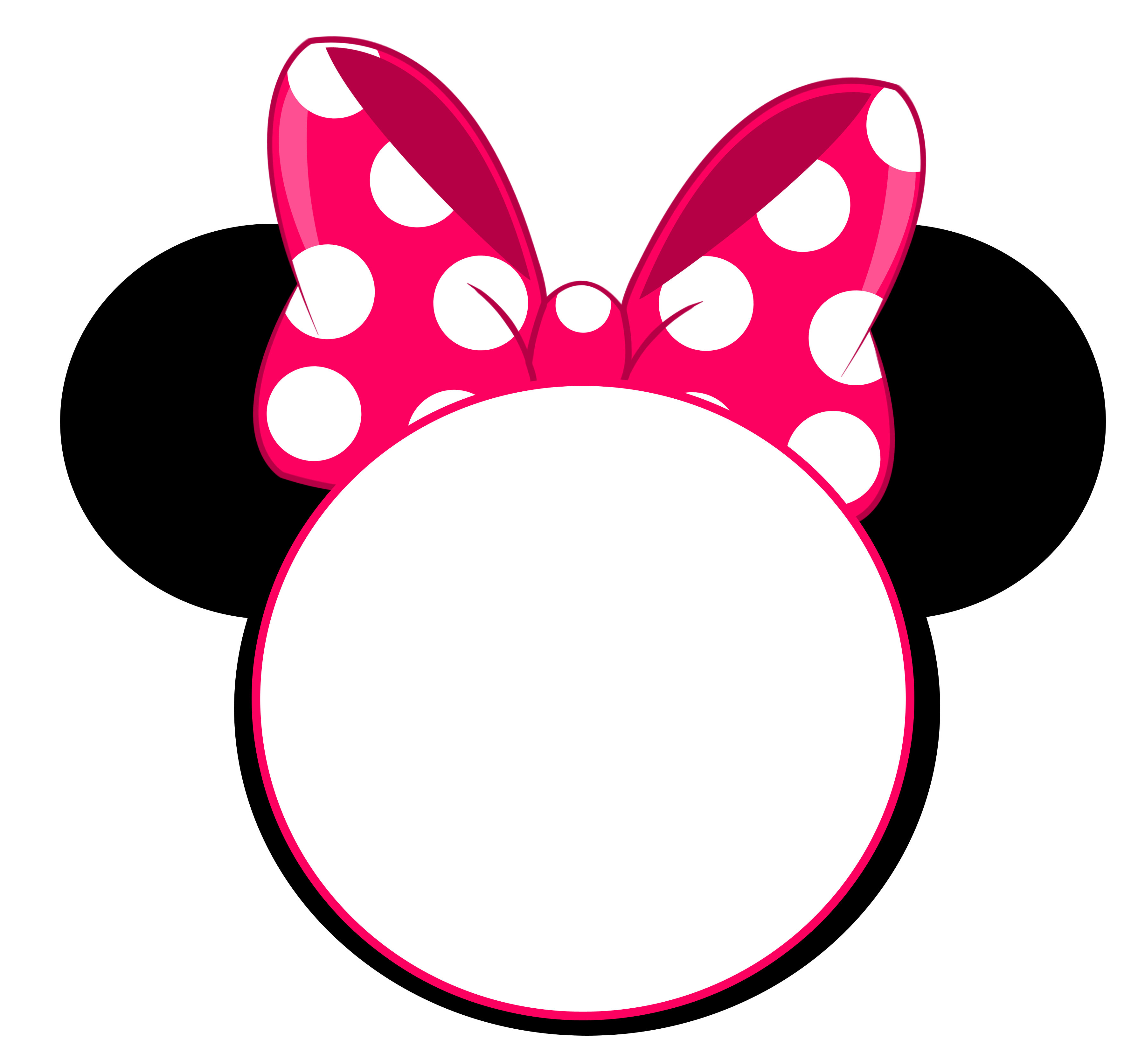 FREE Minnie Mouse Head Invitation Template Minnie Mouse Template Minnie Mouse Birthday Invitations Minnie Mouse Birthday