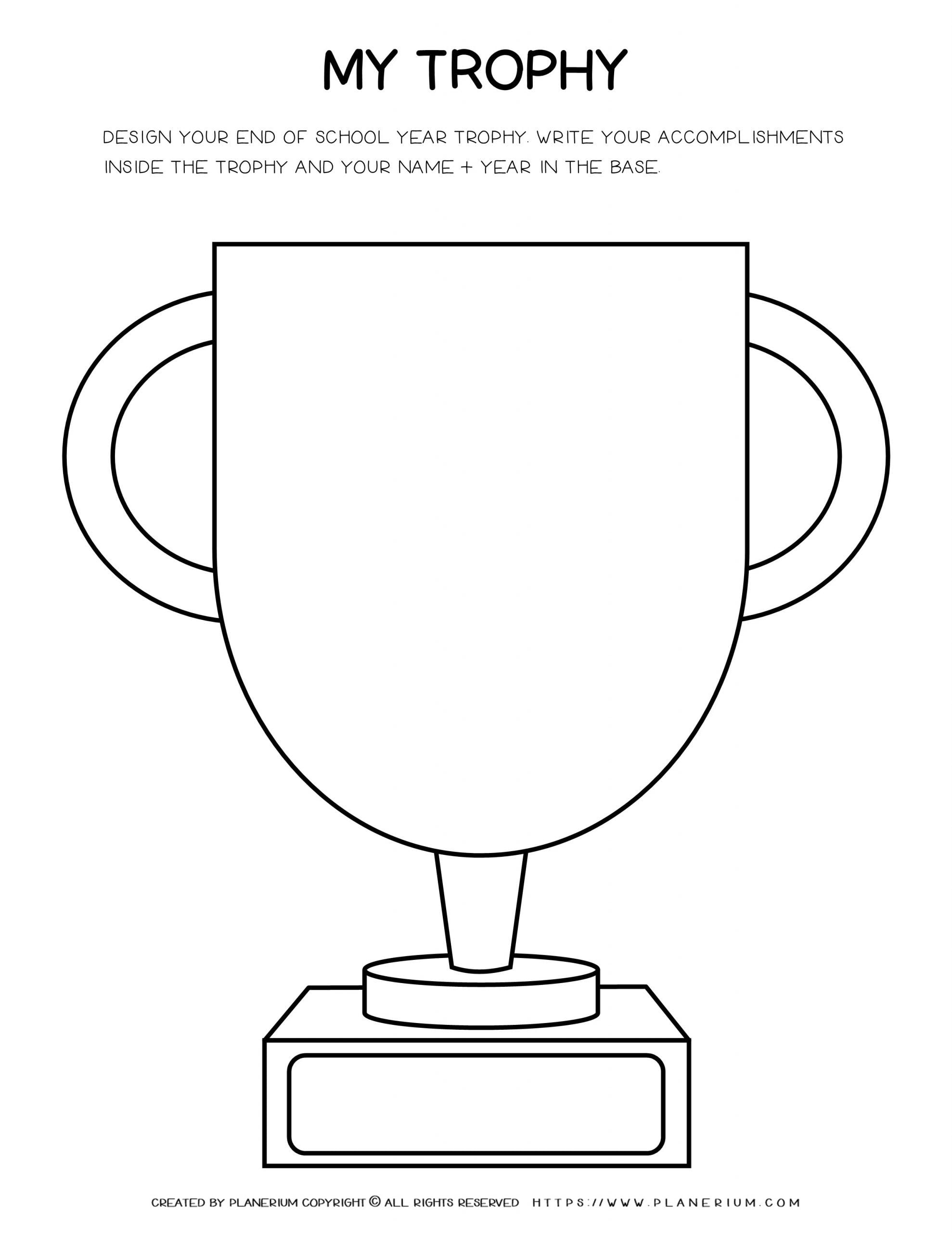 Free Printable Trophy Template