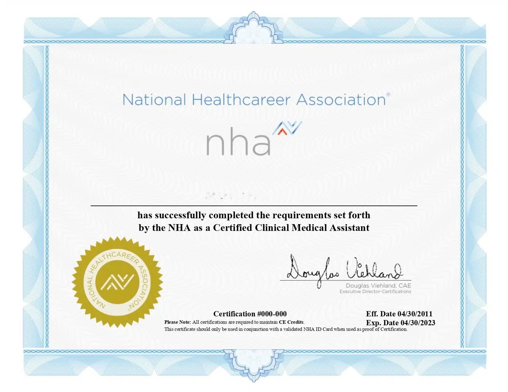 Printable Medical Assistant Certificate Template