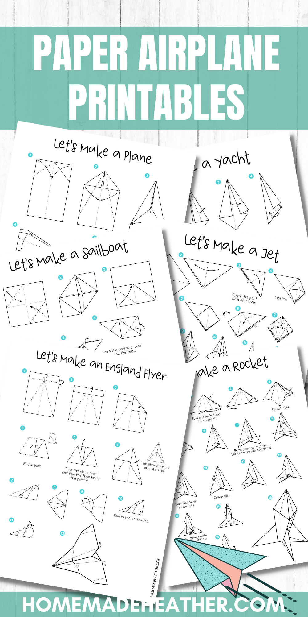 Paper Airplane Templates Free Printable