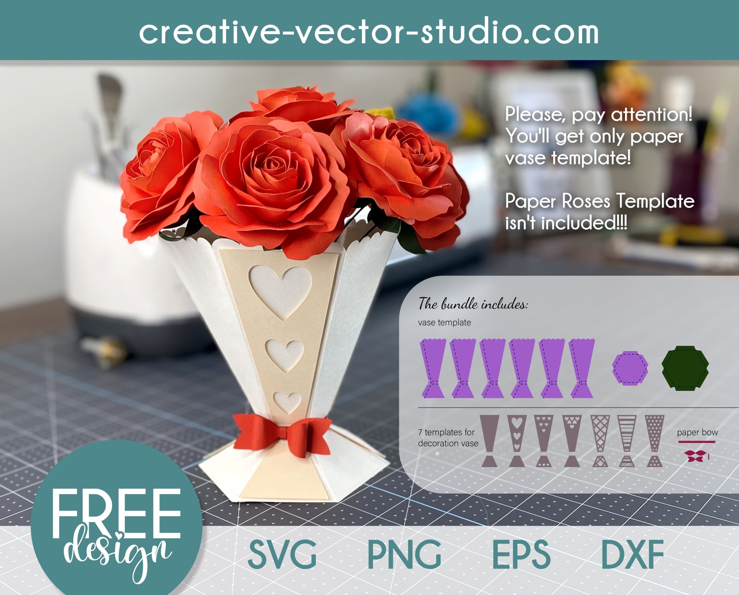 Printable Paper Vase Template