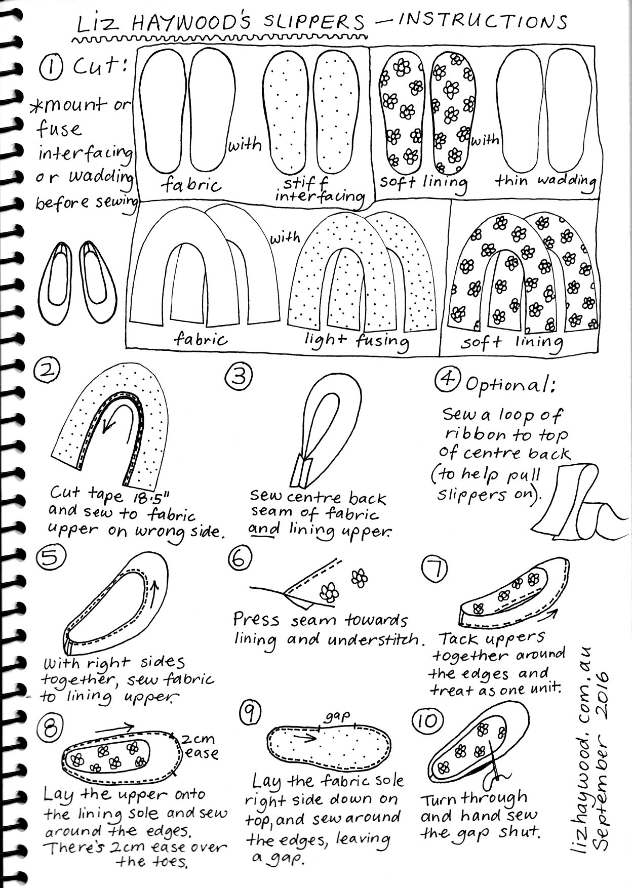 Free Template Printable Slipper Pattern