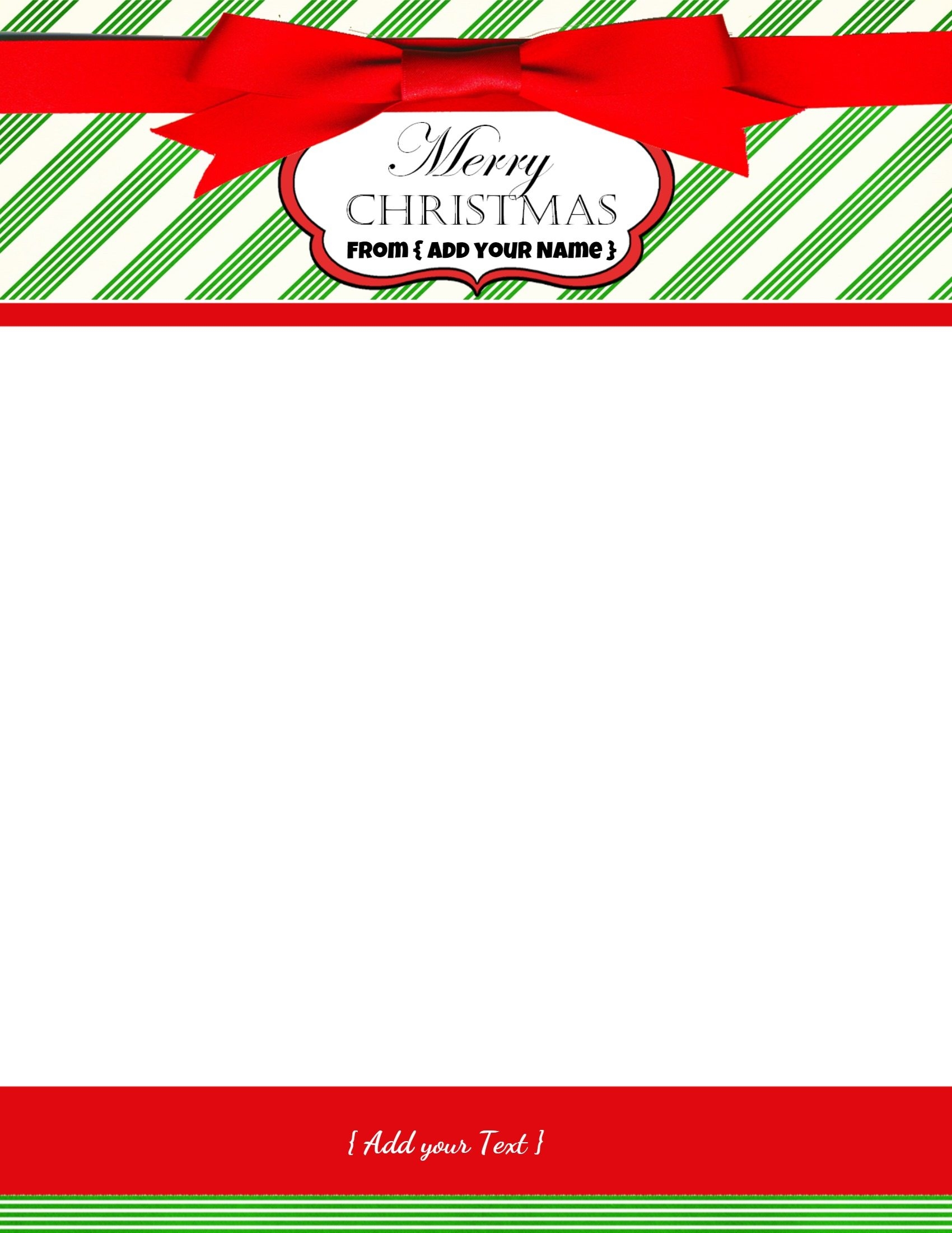 Free Christmas Stationery Printable Templates