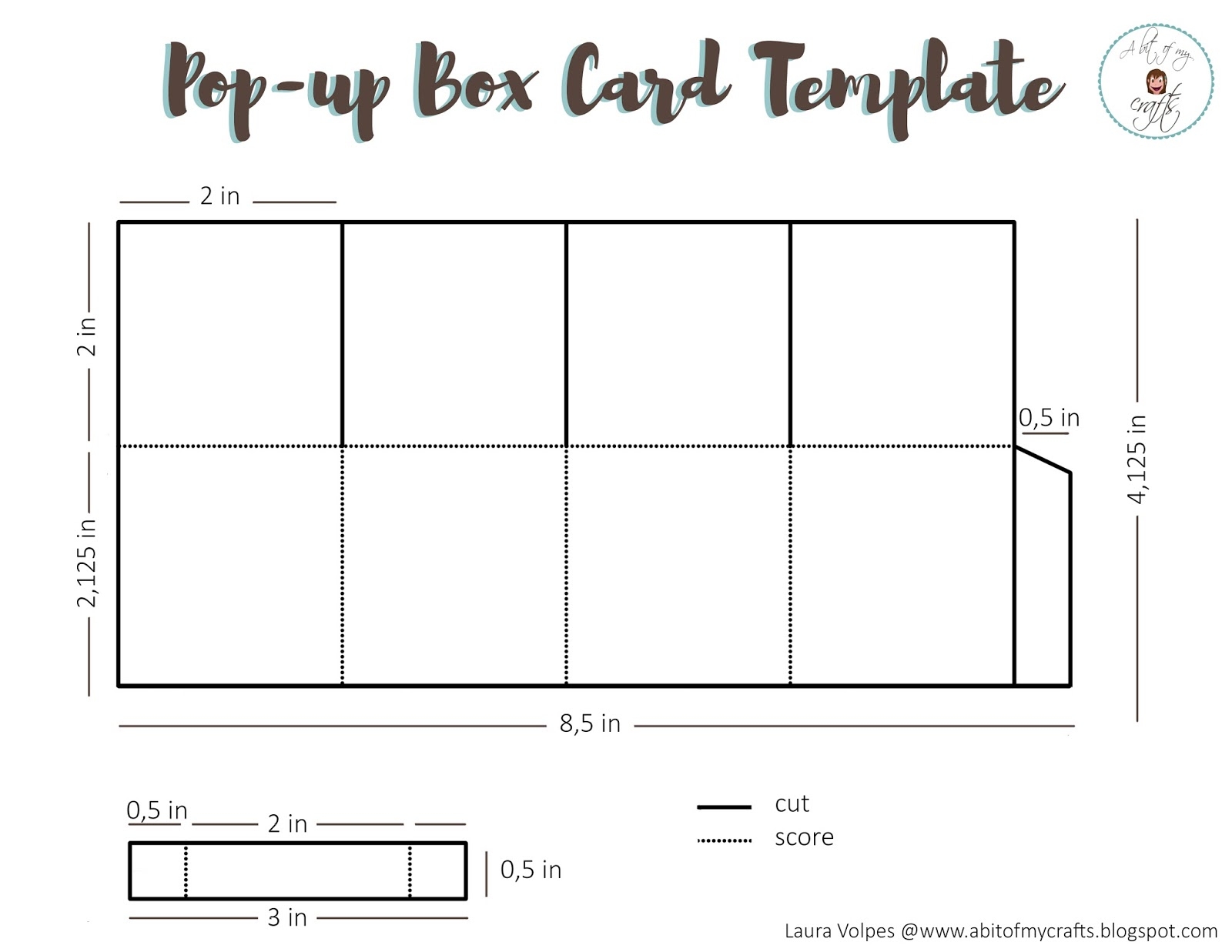 Free Pop Up Box Card Template Laura Volpes
