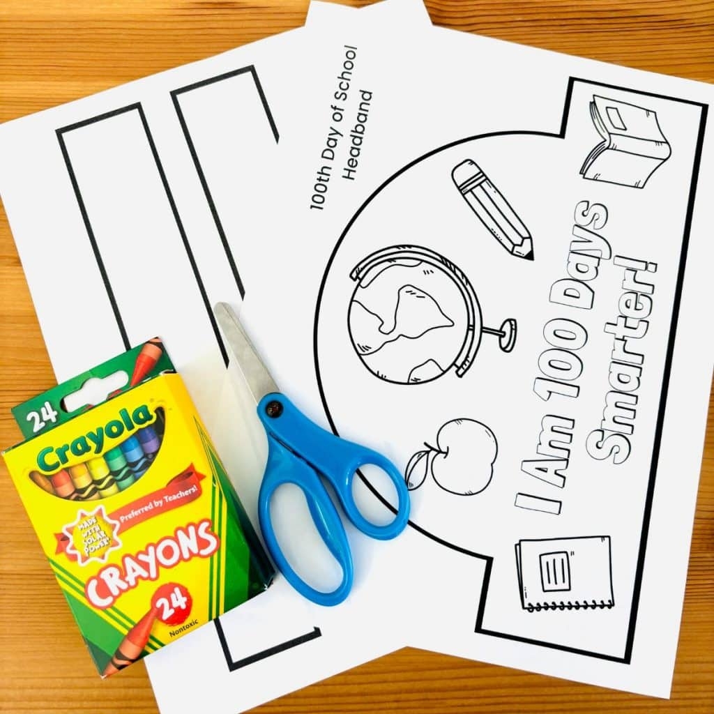 Free Printable 100 Days Of School Crown For Kids Simply Full Of Delight