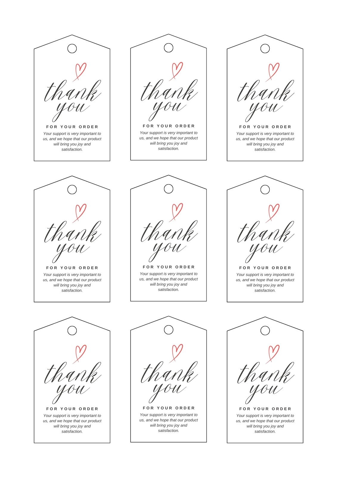 Printable Editable Gift Tag Template