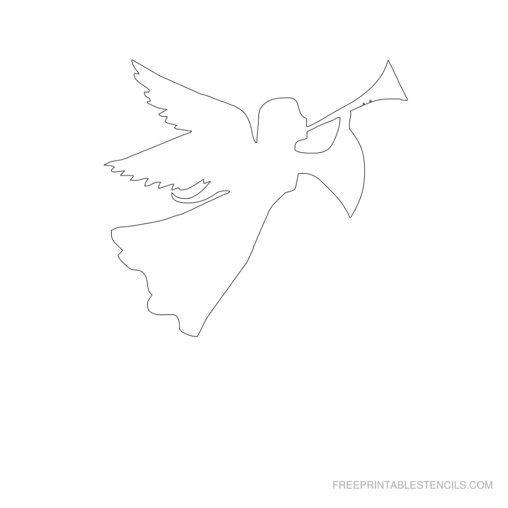 Free Printable Angel Stencil F Templates Printable Free Free Stencils Printables Christmas Stencils