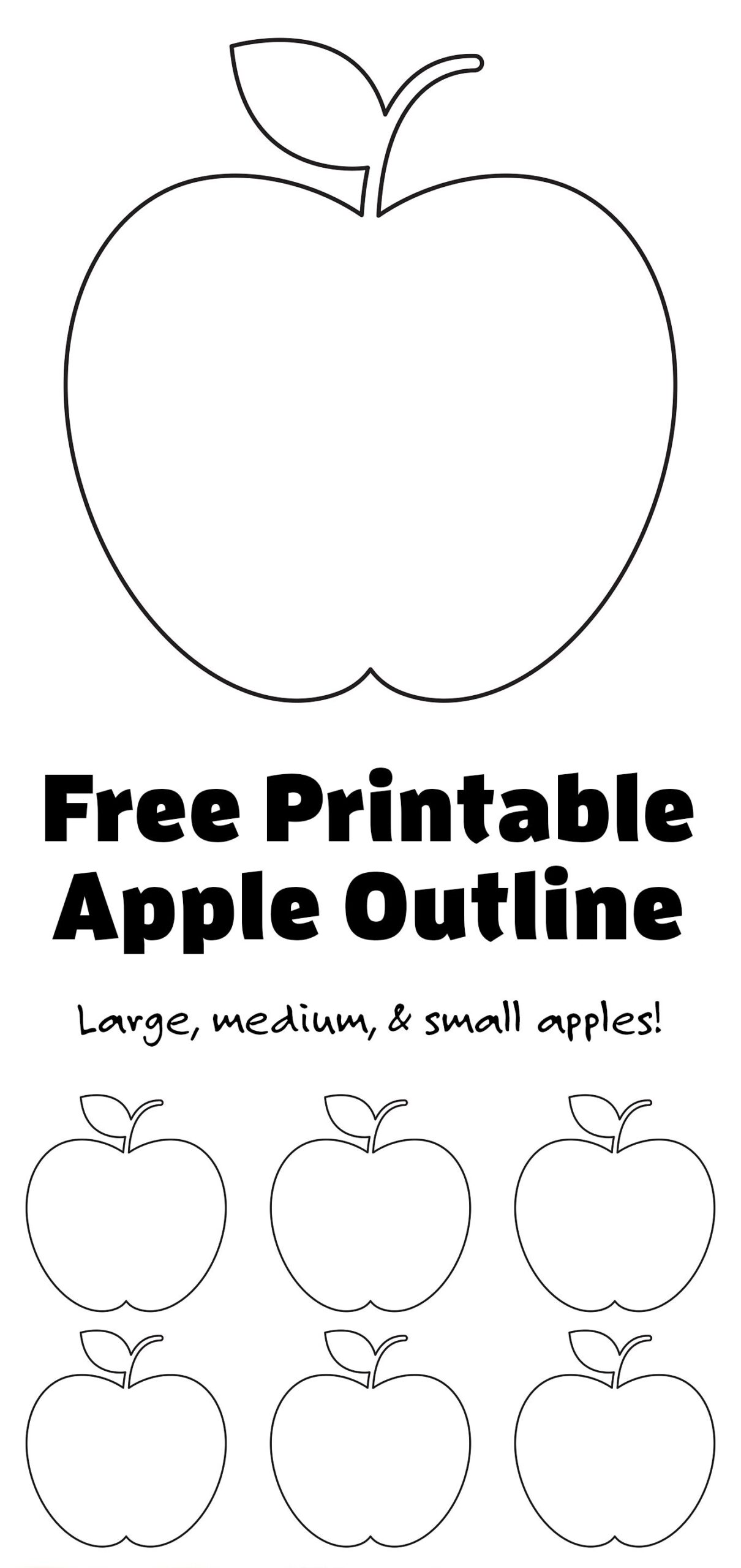 Small Apple Template Printable