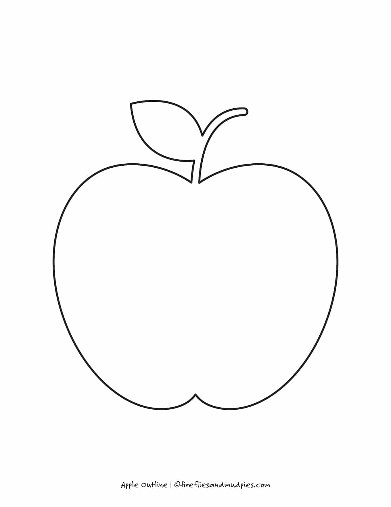 Printable Cut Out Apple Template