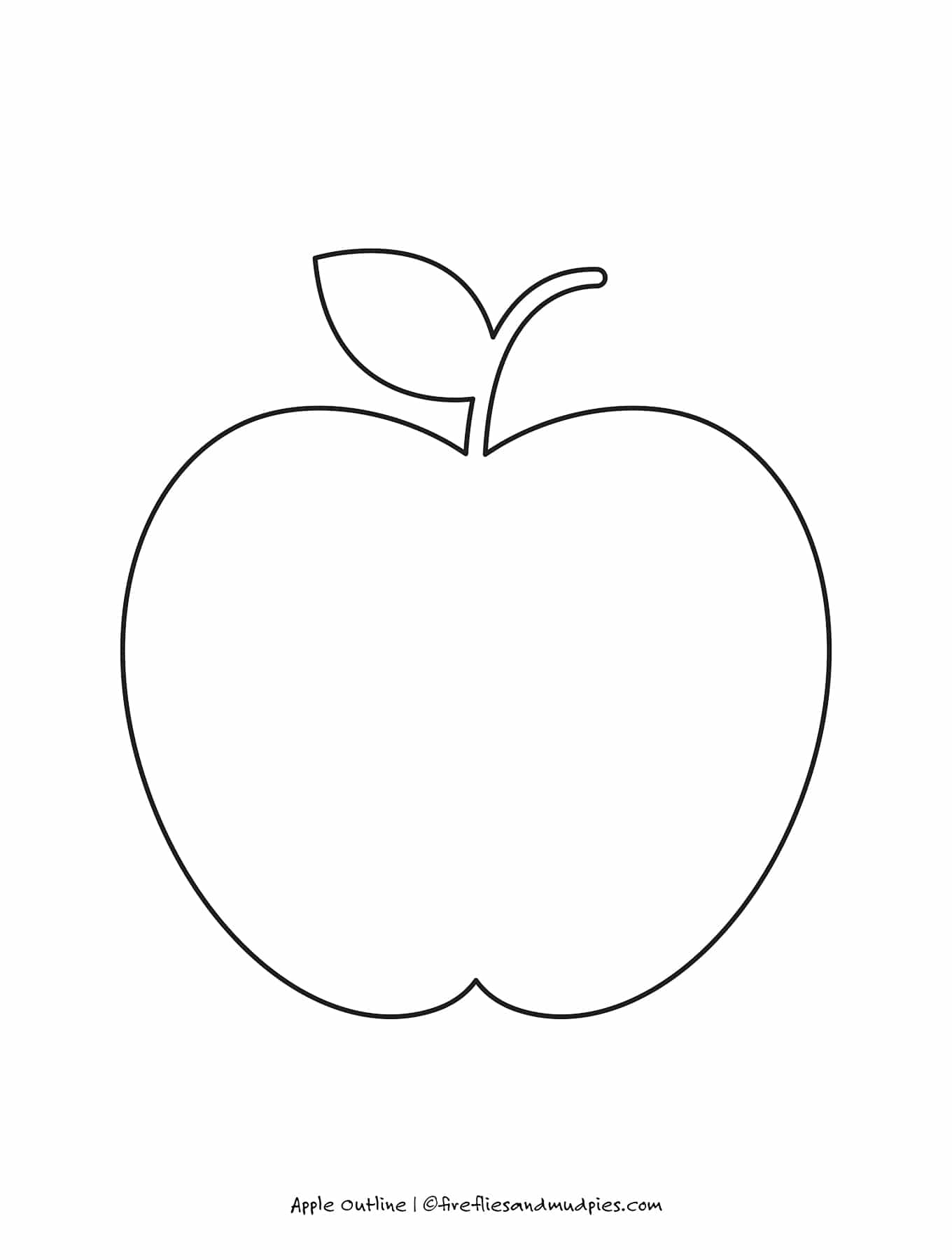 Small Apple Template Printable