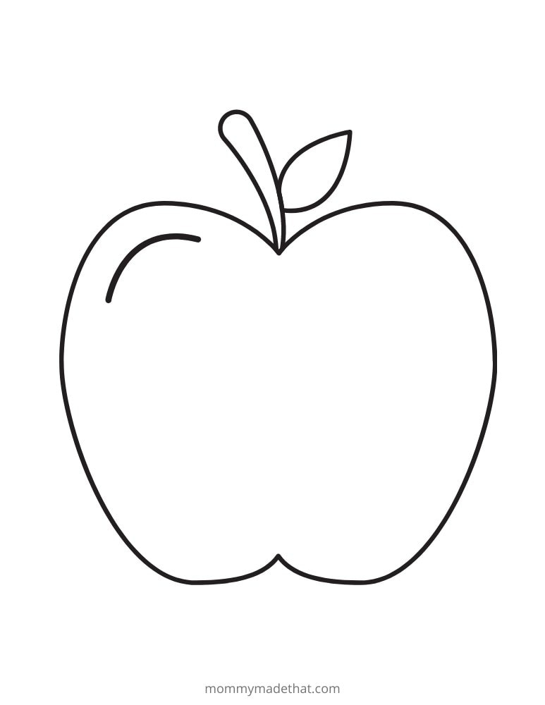 Large Printable Apple Template
